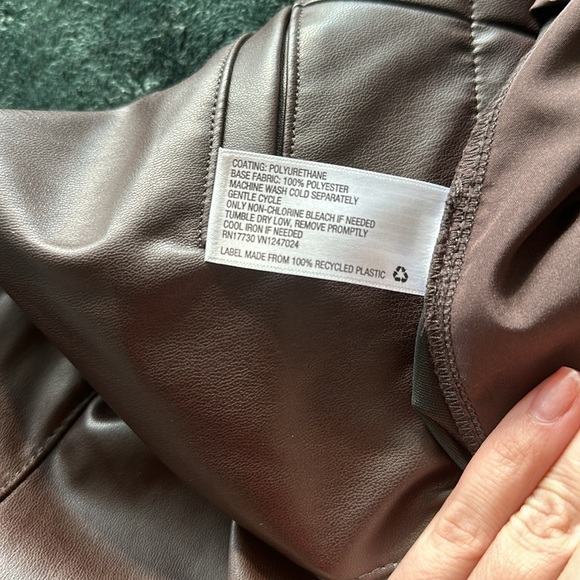 A New Day Brown Faux Leather Pants - Picture 8 of 8